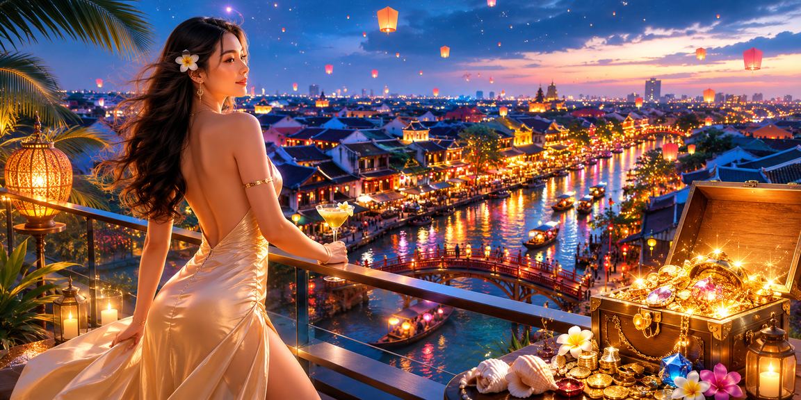 Đèn lồng Hà Nội về đêm trong không khí casino và giải trí trực tuyến