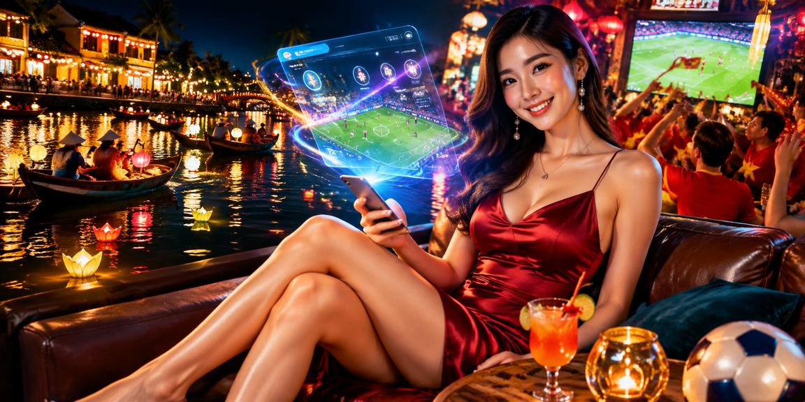 Người chơi cá cược thể thao tại phố cổ Hội An với không khí đêm sôi động